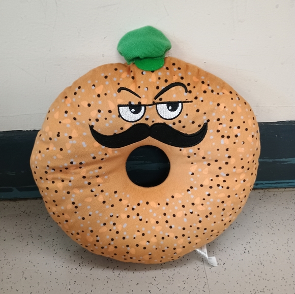 Five below fancy french bread Bagel with mustache plush - Picture 2 of 13
